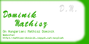 dominik mathisz business card